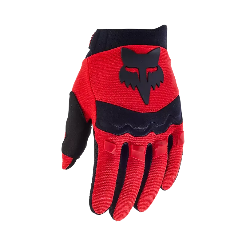 Yth Dirtpaw Glove, Color: Flo Red, Size: YS