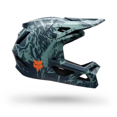 Fox Rampage Helmet image print arc blue Large