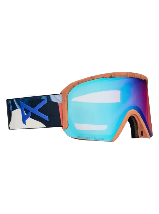 Anon Nesa Goggles + Bonus Lens + MFI® Face, Color: Marble Collage, Lens: Perceive Variable Blue
