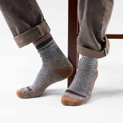 Everyday Cozy Larimer Crew Socks MOCHA L