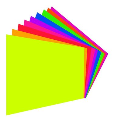 CARTULINA FLUORESCENTE COLORES SURTIDOS CON 10