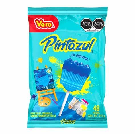 PALETA BROCHITA PINTA AZUL VERO CON 40