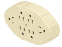 MULTICONTACTO ATERRIZADO OVALADO 6 ENTRADAS VOLTECH