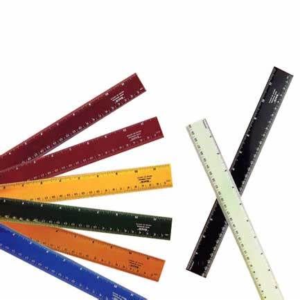 REGLA DE PLASTICO BACO DE 30 CM, COLORES SURTIDOS, CON 10 PIEZAS