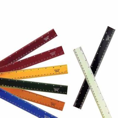 REGLA DE PLASTICO BACO DE 30 CM, COLORES SURTIDOS, CON 10 PIEZAS