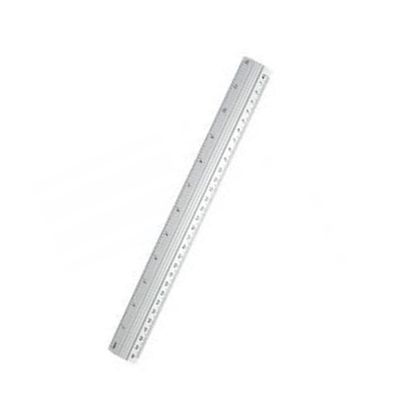 REGLA DE ALUMINIO DE 30 CM, CON 6 PIEZAS