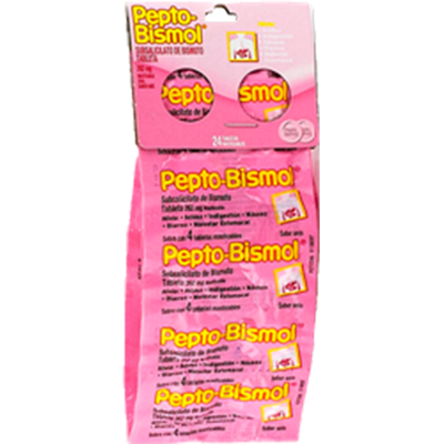 PEPTOBISMOL TABLETAS, TIRA C/24 PZS