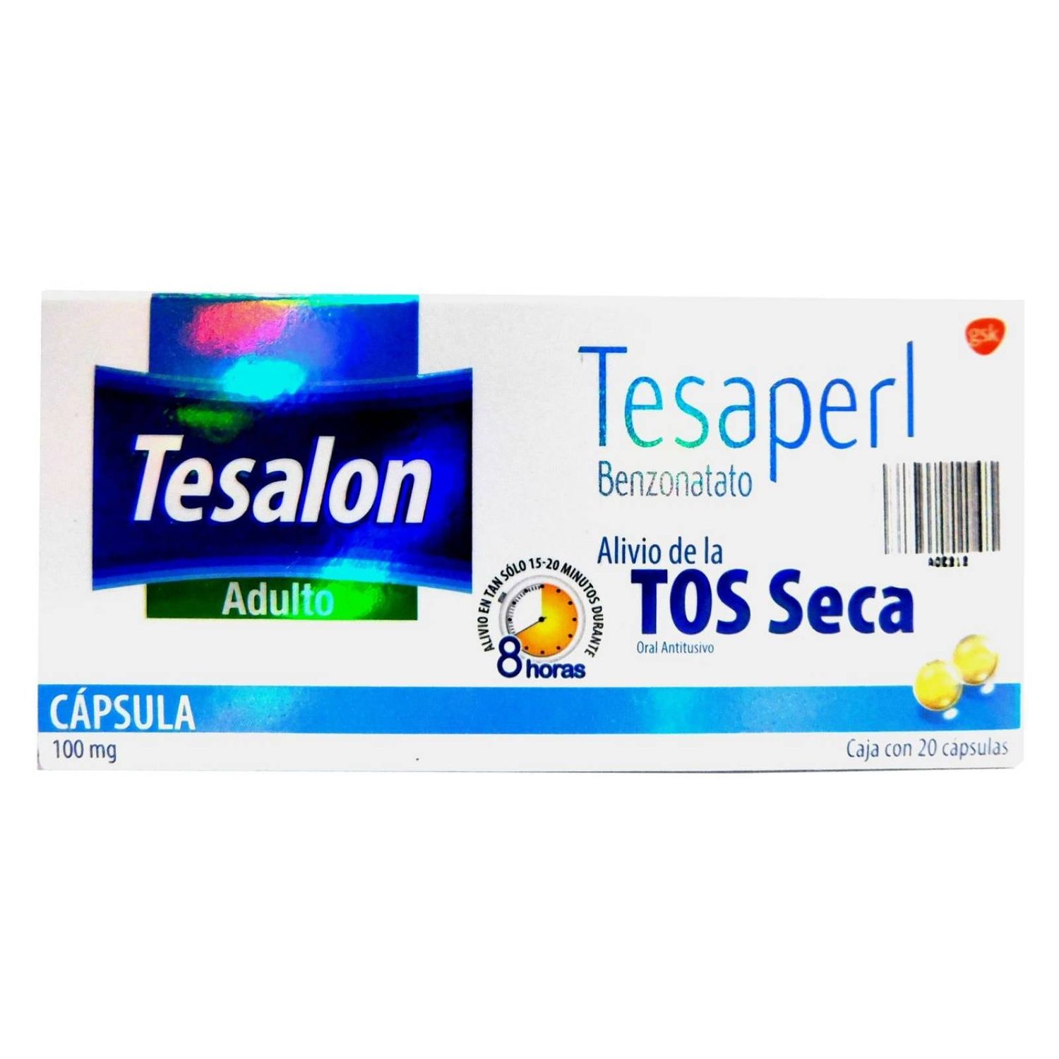 TESALON 100 MG C/20 CAPSULAS+2 ADVIL