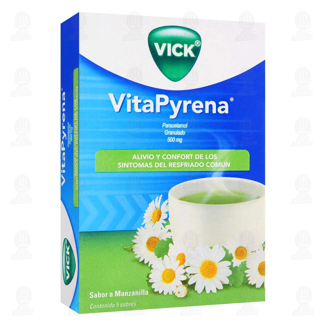 VITA PYRENA ANTIGRIPAL C/5 SOBRES SABOR MANZANA/CANELA O MANZANILLA