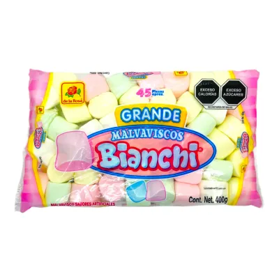 BOMBON MALVAVISCO DE LA ROSA GRANDE. 2 BOLSAS DE 400GR POR:
