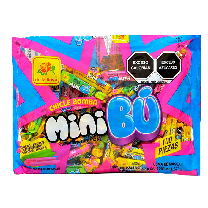 CHICLE MINI BU DE LA ROSA CON 100