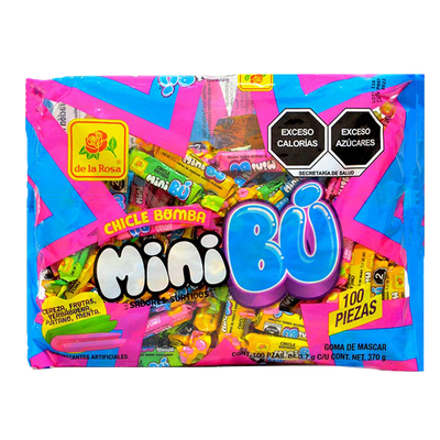 CHICLE MINI BU DE LA ROSA CON 100