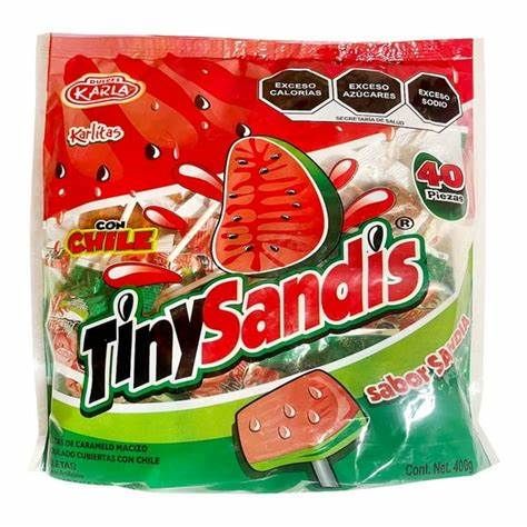 PALETA TINYSANDIS KARLA MINI SABOR SANDIA CON CHILE CON 40