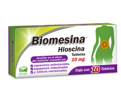 BIOMESINA CON HIOSCINA 10 TABS