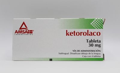 KETOROLACO SUBLINGUAL 4MG, CAJA CON 4 TABS. 3 CAJAS POR: