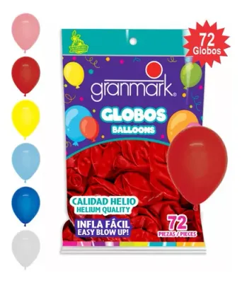 GLOBO GRANDMARK #7 NEON SURTIDO CON 72