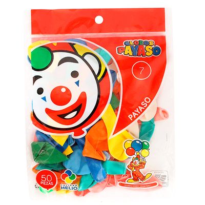 GLOBO PAYASO #7 SURTIDO CON 50