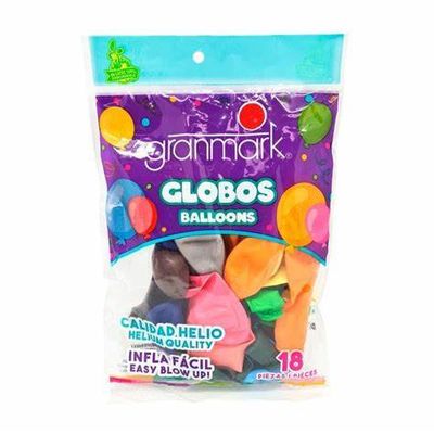 GLOBO GRANDMARK NEON #9 SURTIDO CON 36