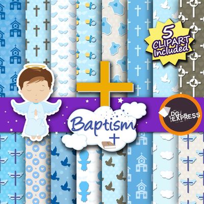 PAPEL DE REGALO SURTIDO BAUTIZO NIÑO CON 25