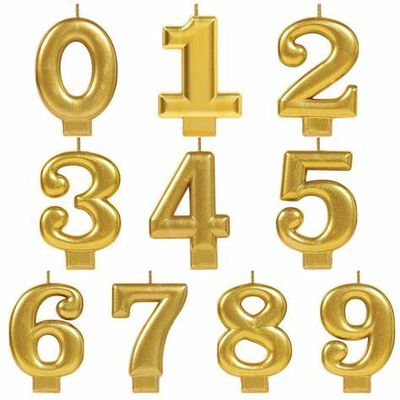 VELA METALICA ORO CON 10
