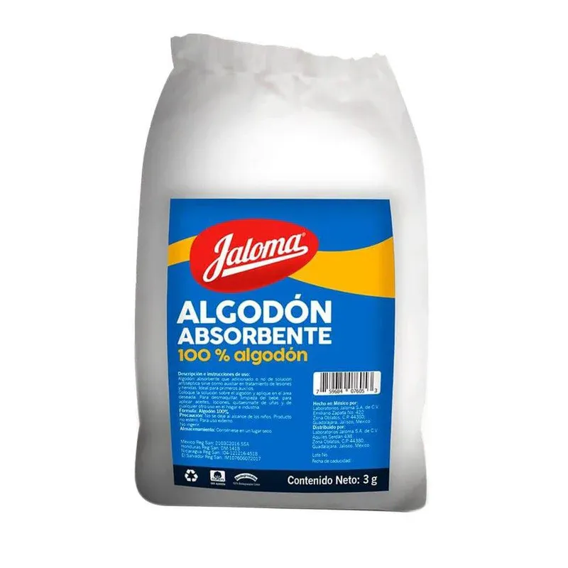 ALGODON JALOMA 3GR CON 100 PIEZAS
