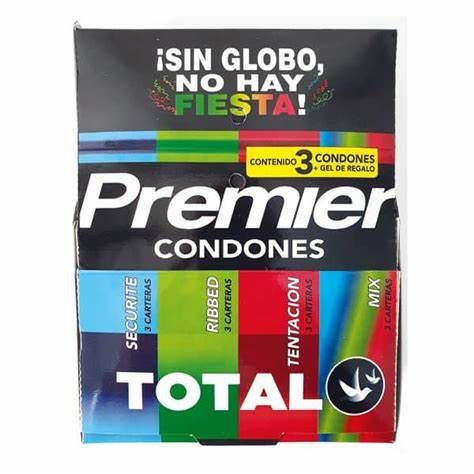 PRESERVATIVO PREMIER CON 12 EMPAQUES CON 3 PIEZAS