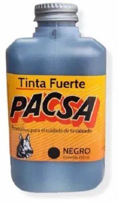 TINTA FUERTE PACSA 250ML COLOR NEGRO CON 3