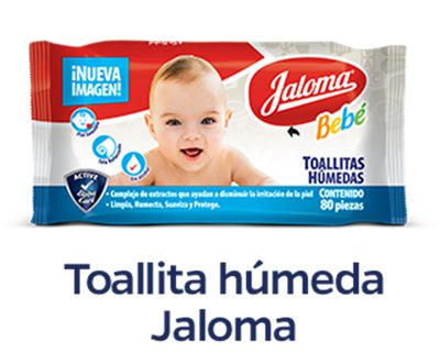 TOALLAS HUMEDAS PARA BEBE JALOMA, BOLSA CON 80 PIEZAS, 6 BOLSAS POR: