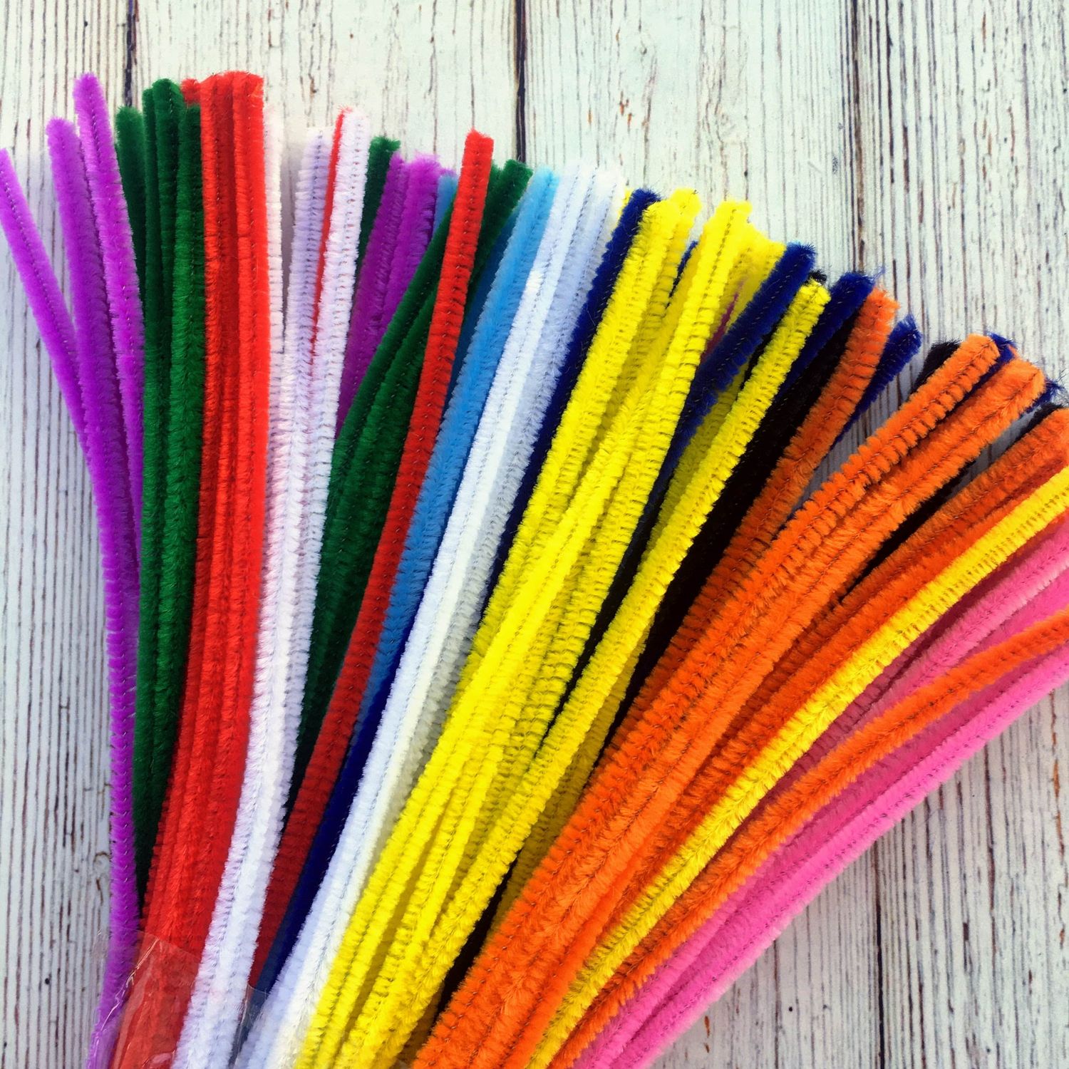 LIMPIA PIPAS COLORES SURTIDOS, PAQUETE CON 100