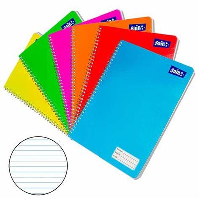 CUADERNO PROFESIONAL DE 100 HOJAS, DE RAYA, CON 6