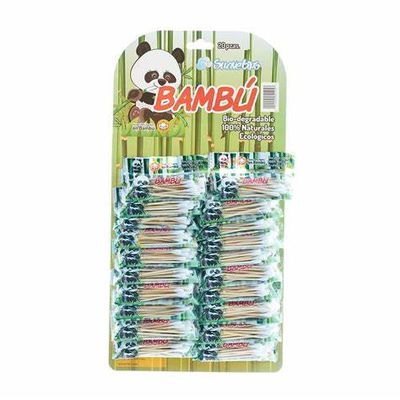 APLICADORES SUAVETIPS BAMBU, CARTERA CON 20
