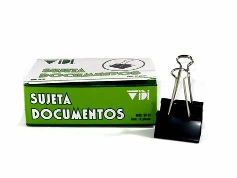 SUJETA DOCUMENTOS 51MM, JUMBO, CAJA CON 12 PZS