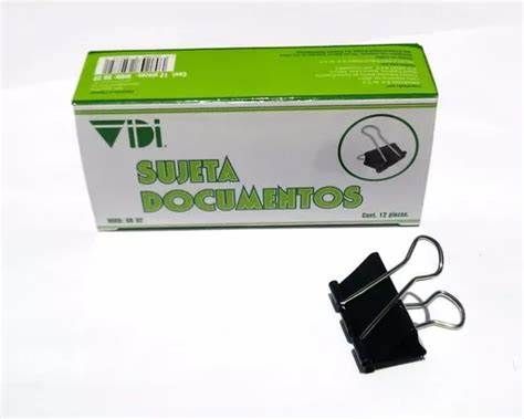 SUJETA DOCUMENTOS 32MM, CAJA CON 12 PZS