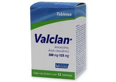 AMOXICILINA/ACIDO CLAVULANICO, CON 12 TABS. 500/125MG