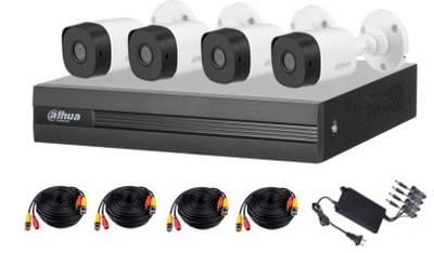 KIT CCTV DAHUA, 4 CAMARAS DAHUA, SALIDA HD, INCLUYE CONECTORES Y CABLEADO PARA CAMARAS (20 MTS), NO INCLUYE DD E INSTALACION, Precio sujeto a cambios sin previo aviso o hasta agotar existencias.