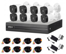 KIT CCTV DAHUA KITXVR1B08- I+8-B1A21- 8 Canales 2 Megapixeles XVR de 8CH WizS Con IA H.265+ 8 Camaras B1A21 1080p 8 Canales + 2 IP o Hasta 10 Canales IP (NO INCLUYE DISCO DURO E INSTALACION).