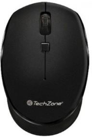 Mouse inalámbrico Start Black TechZone, hasta 1600 DPI&#39;s, 3 botones, textura en rubber, 1 año de garantía.
