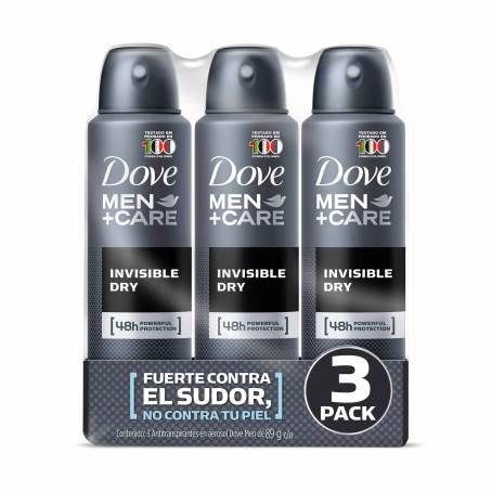 DESODORANTE ANTITRANSPIRANTE DOVE  89 GR.AER HOMBRE INVISIBLE DRY C/3