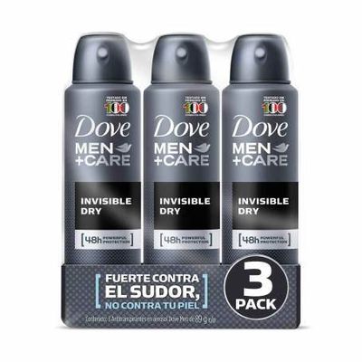 DESODORANTE ANTITRANSPIRANTE DOVE  89 GR.AER HOMBRE INVISIBLE DRY C/3