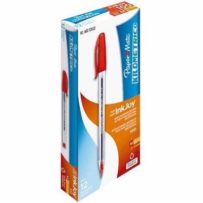 BOLIGRAFO PAPER MATE, COLOR ROJO, CON 12