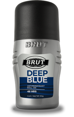 DESODORANTE ANTI TRANSPIRANTE BRUT ROLL-ON 50 GR DEEP BLUE, CON 3