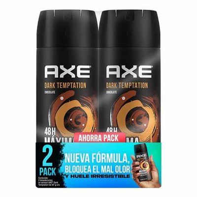 DESODORANTE ANTITRANSPIRANTE AXE AER.150 ML. DARK TEMPTATION C/2