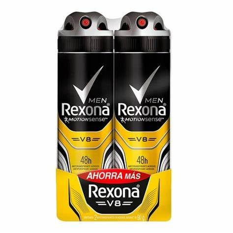 DESODORANTE ANTITRANSPIRANTE REXONA  90 GR. AER. H V8 C/2