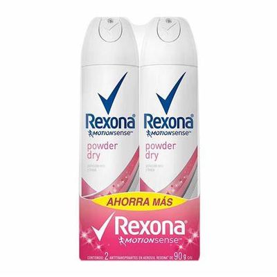 DESODORANTE ANTITRANSPIRANTE REXONA  90 GR. AER. M POWDER C/2