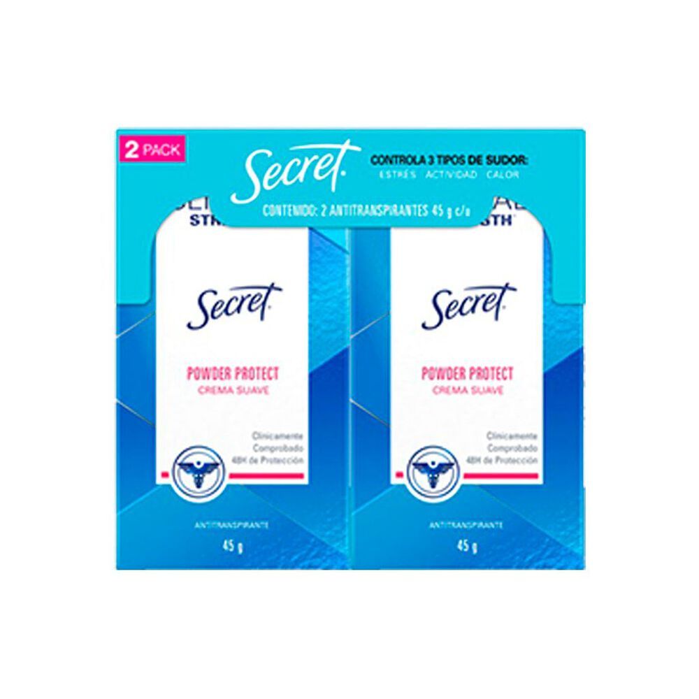 DESODORANTE ANTITRANSPIRANTE SECRET 45 GR CLINICAL POWDER PROTECT C/2