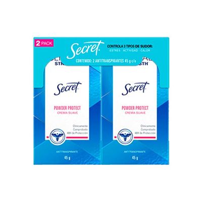 DESODORANTE ANTITRANSPIRANTE SECRET 45 GR CLINICAL POWDER PROTECT C/2