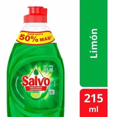 JABON SALVO LIQUIDO 215ML LIMON, CON 6