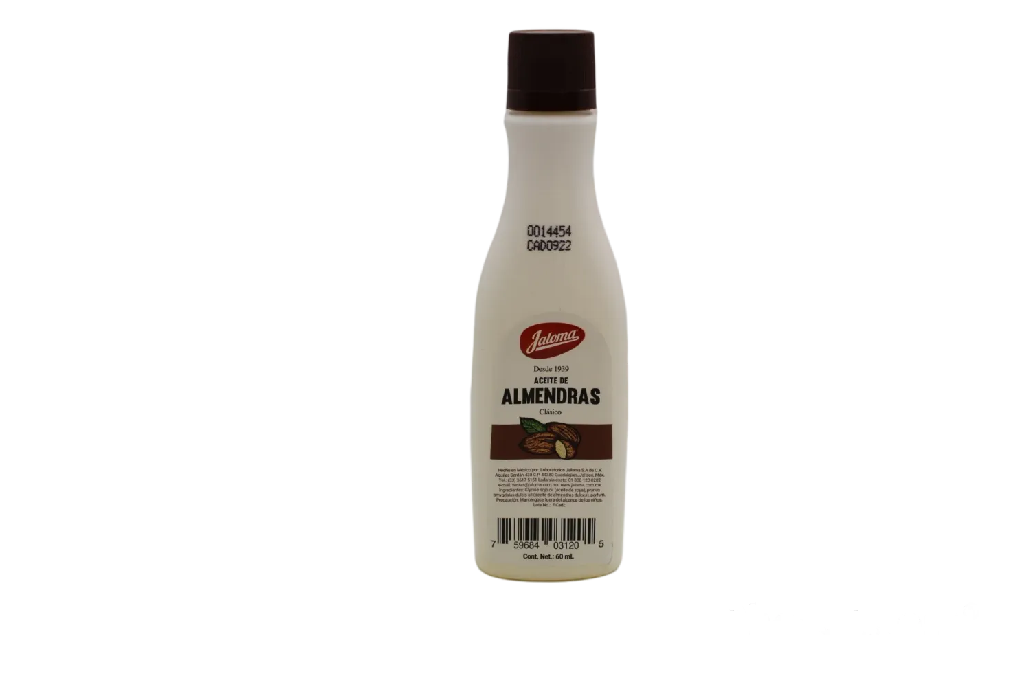 ACEITE DE ALMENDRAS JALOMA 60ML, CON 6