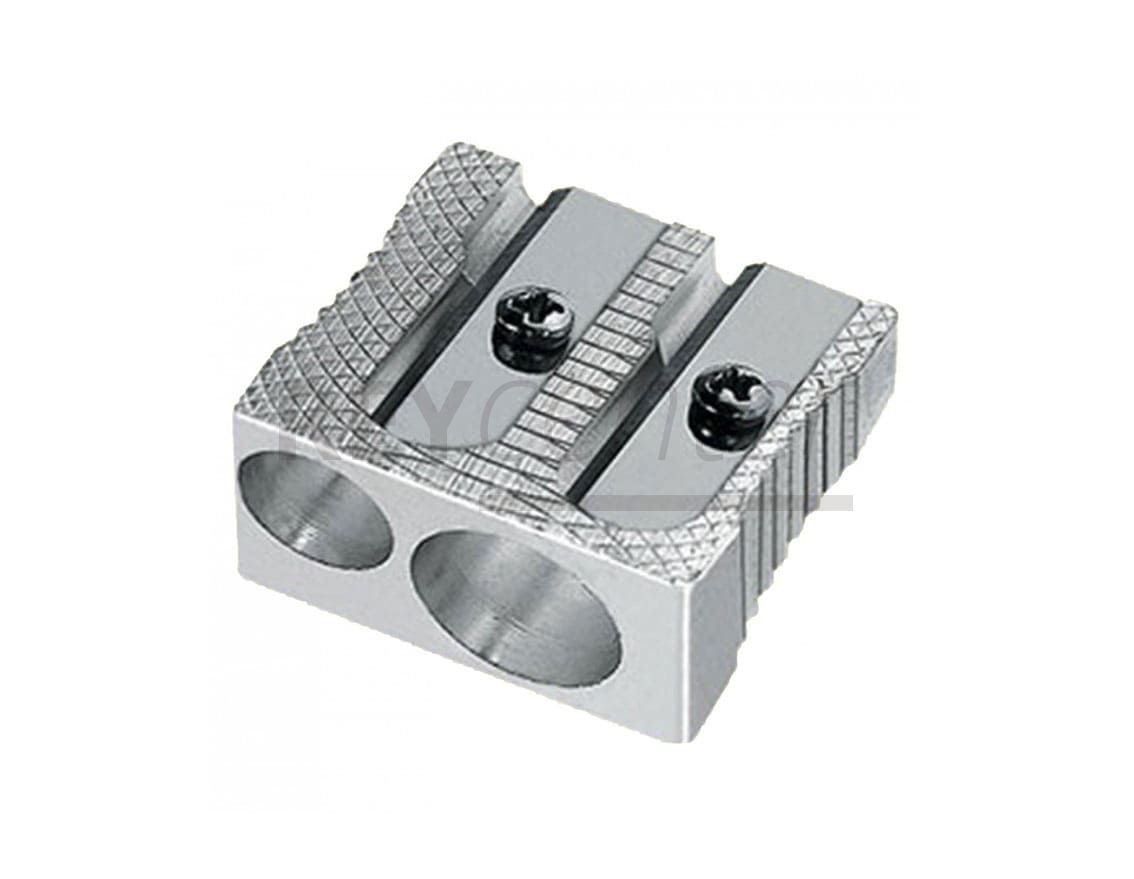 SACAPUNTAS METALICO TIPO HACHA, 2 ORIFICIOS, CON 12, VIDI