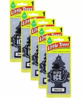 AROMA PARA AUTO PINITO, LITLE TREES, BLACK ICE, CON 12